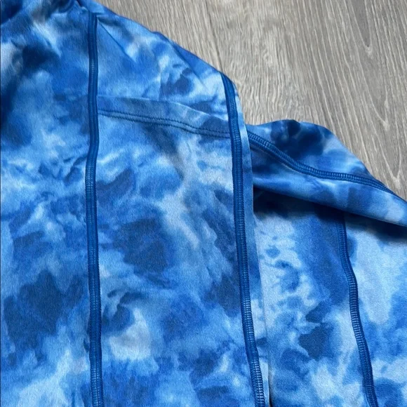 K-DEER Sneaker-Length Blue Tie-Dye Leggings XL 2 SETS OF POCKETS - Picture 3 of 6